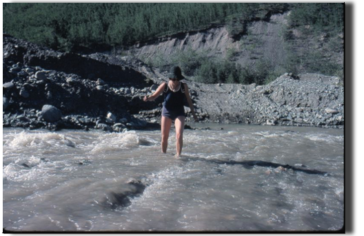 fording Burwash Creek just outside of Kluane Park fording Burwash Creek just outside of Kluane Park