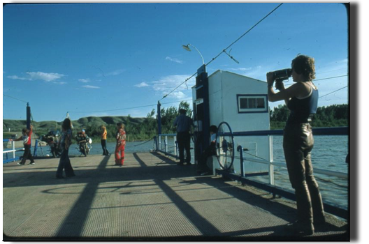 crossing a prairie river by ferry crossing a prairie river by ferry