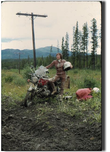 Carcross mud will grab the unsuspecting motorcyclist … Carcross mud will grab the unsuspecting motorcyclist …