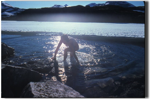 a brief cooling dip in Crater Lake a brief cooling dip in Crater Lake